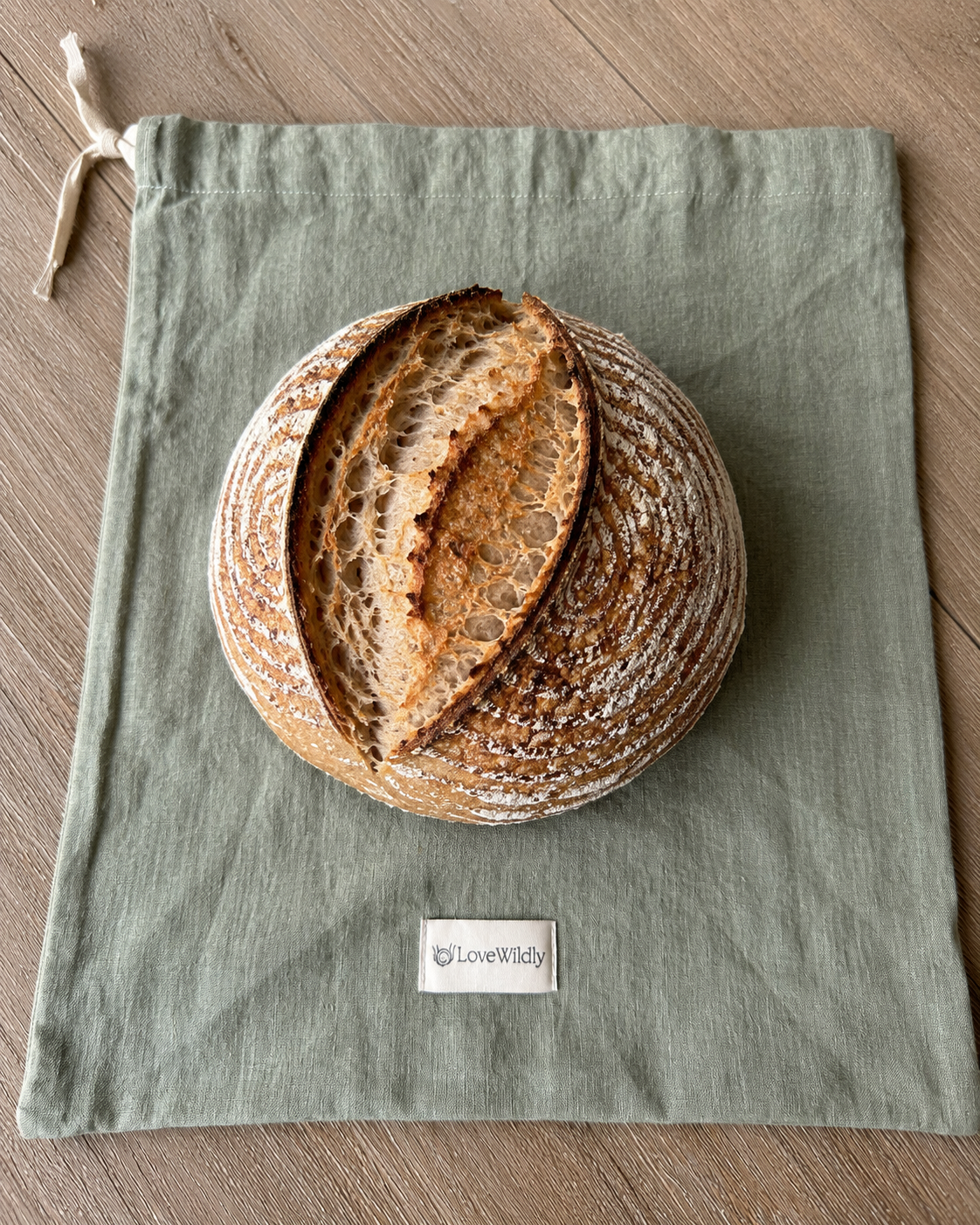The Fresh Sage European Flax Linen Bread Bag