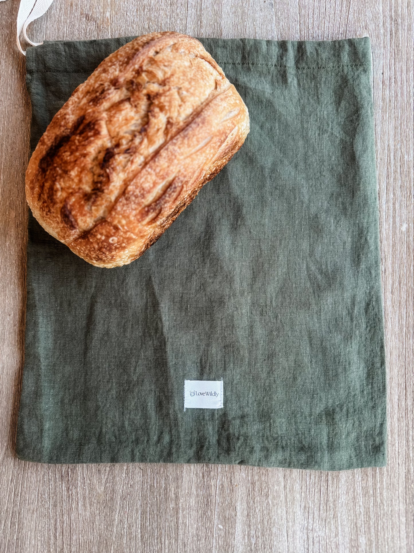 The Evergreen Grove Linen Bread Bag