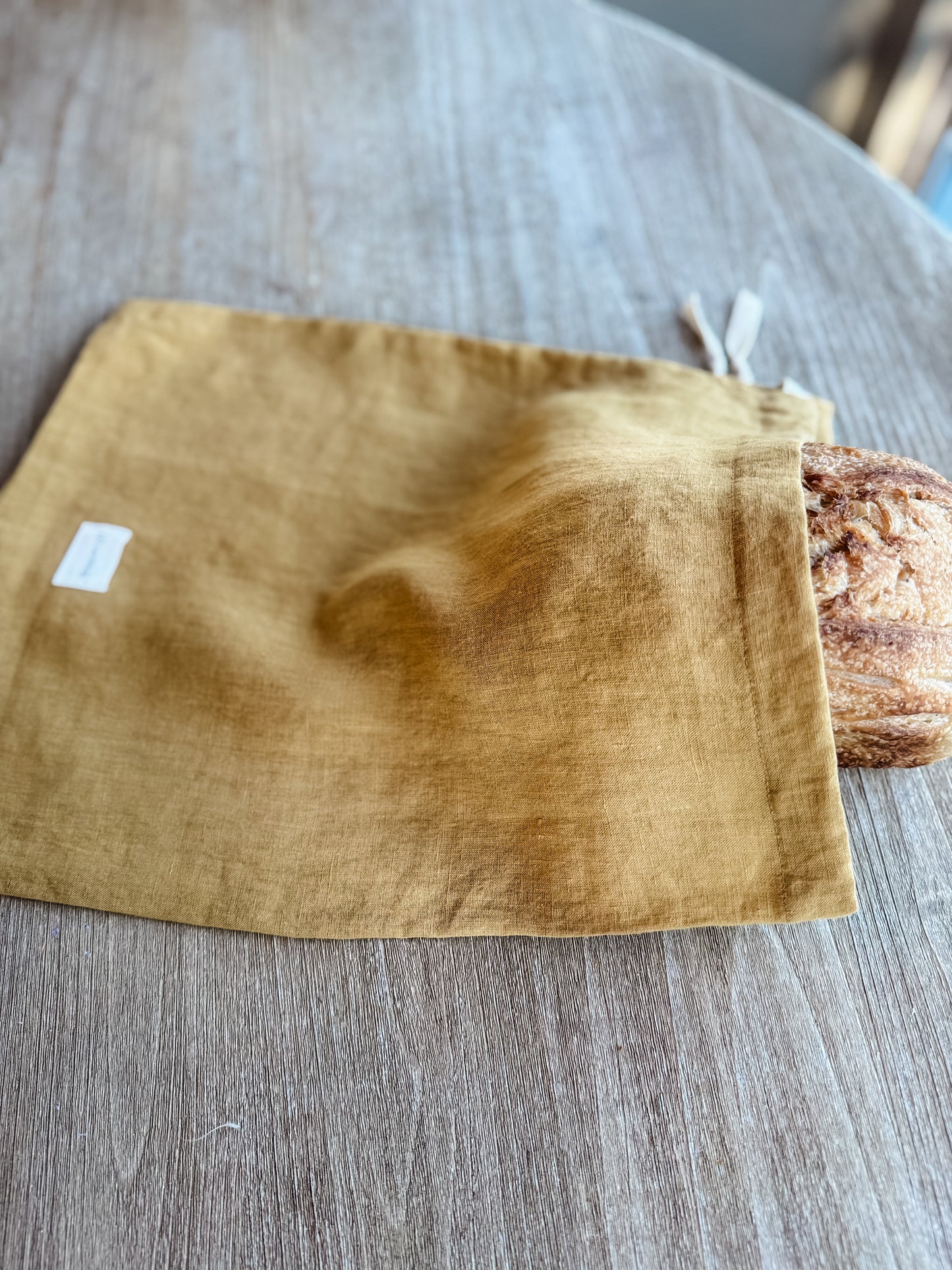 The Golden Harvest Linen Bread Bag