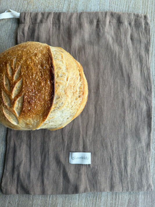 The Driftwood European Flax Linen Bread Bag