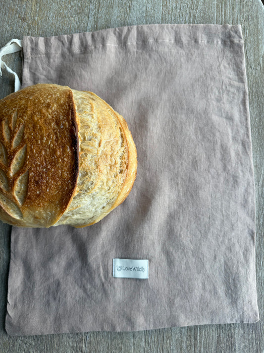 The Rosewood  Signature European Flax Linen Bread Bag