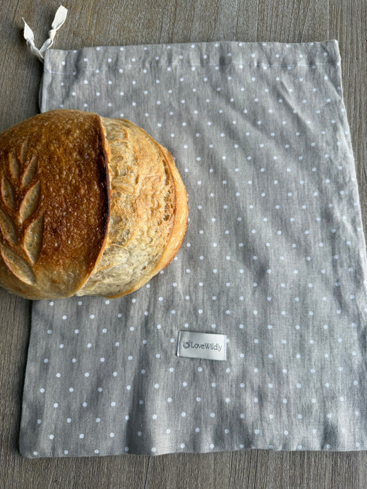 The Pebble Dot European Flax Linen Bread Bag
