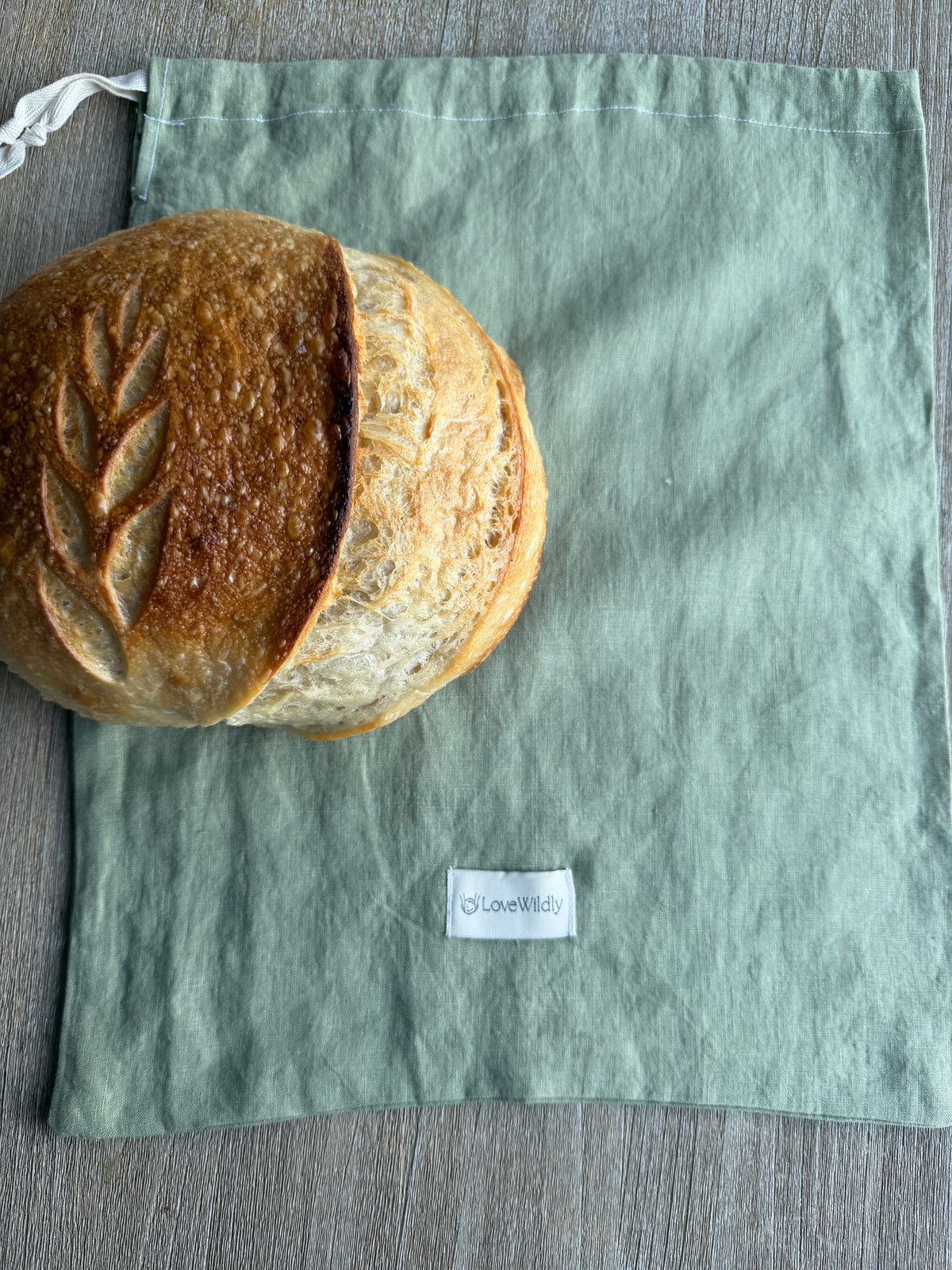 The Fresh Sage European Flax Linen Bread Bag