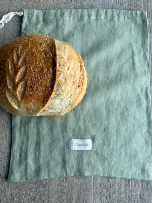 The Fresh Sage European Flax Linen Bread Bag