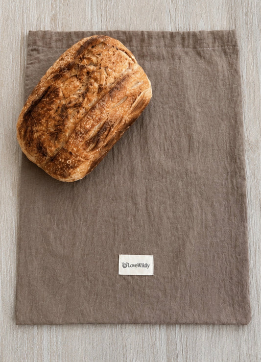 The Driftwood European Flax Linen Bread Bag