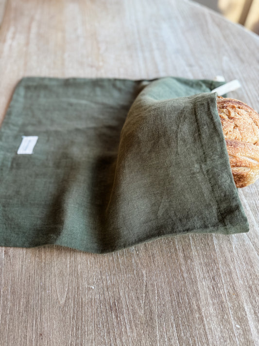 The Evergreen Grove Linen Bread Bag