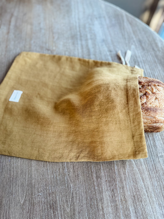 The Golden Harvest Linen Bread Bag