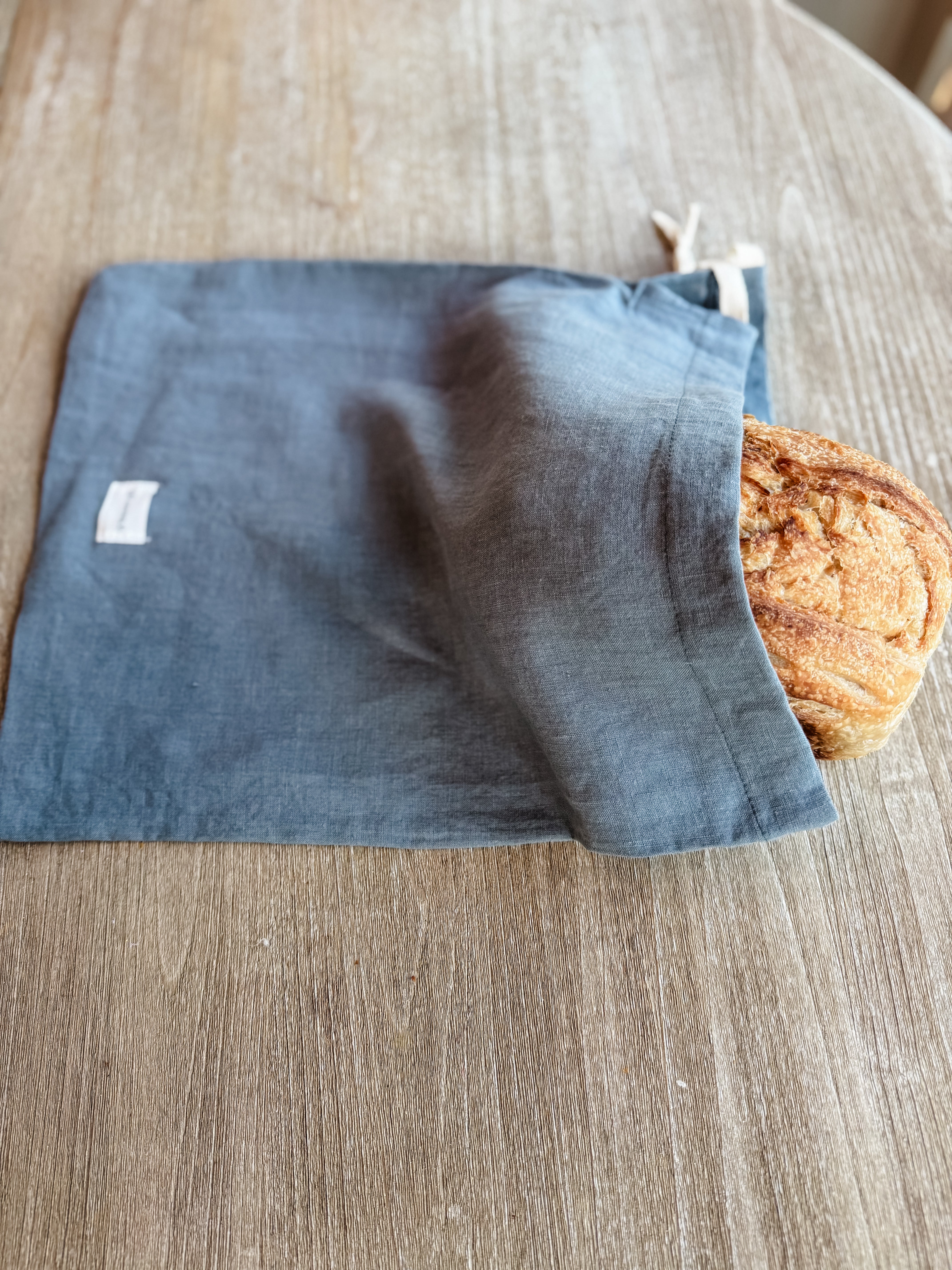 The Twilight Sky Signature European Flax Linen Bread Bag - Thumbnail 2