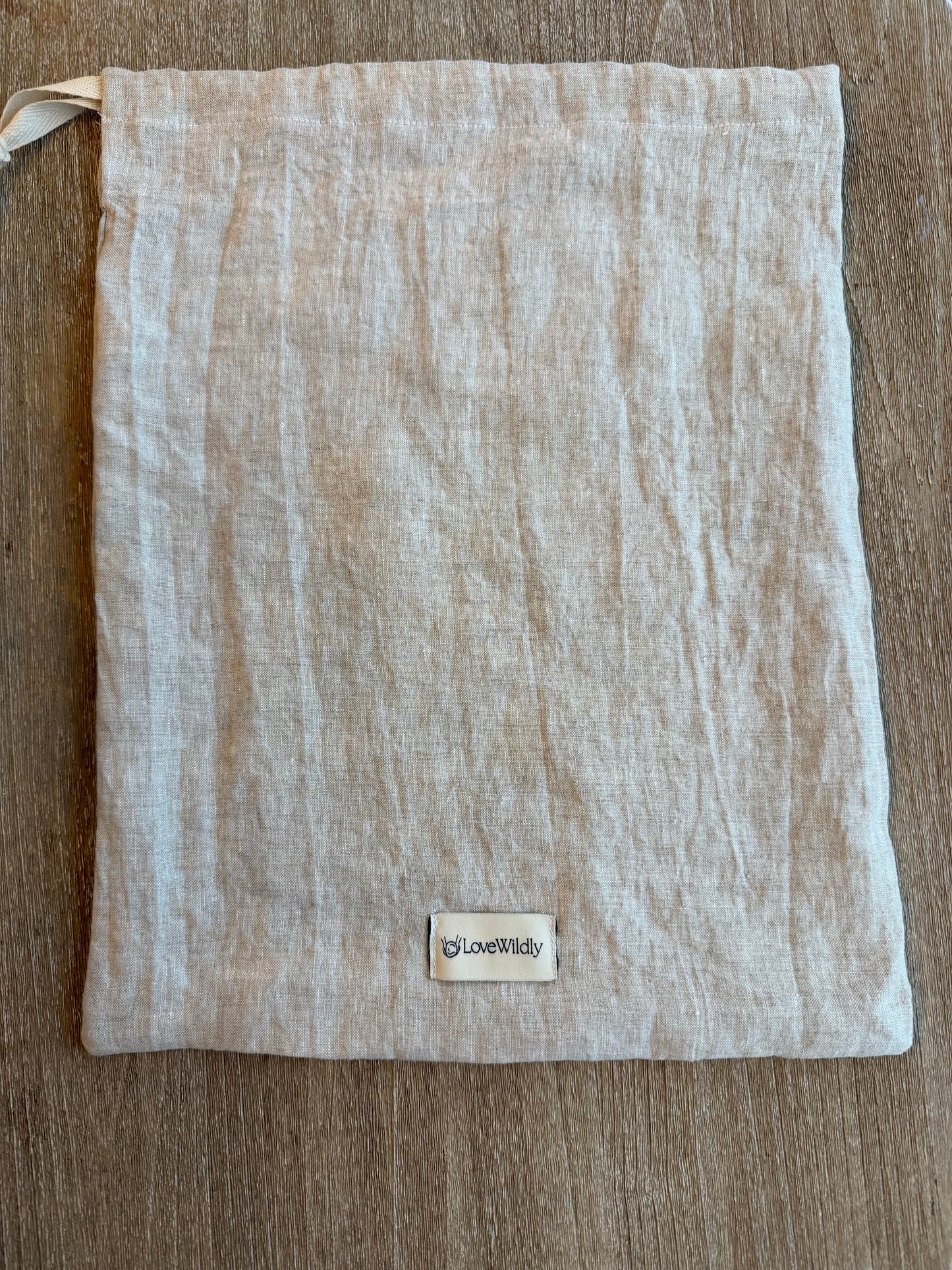 The Oat Signature European Flax Linen Bread Bag